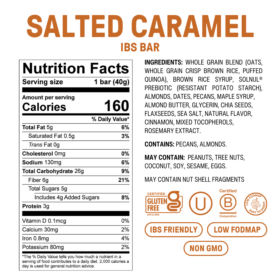 Salted Caramel High Fiber Snack Bar - 12 Pack