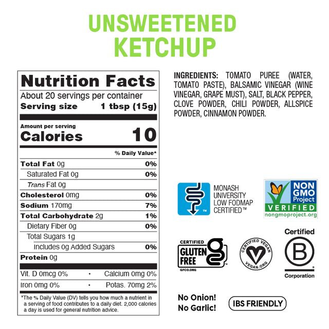 Unsweetened Ketchup - 2 Pack