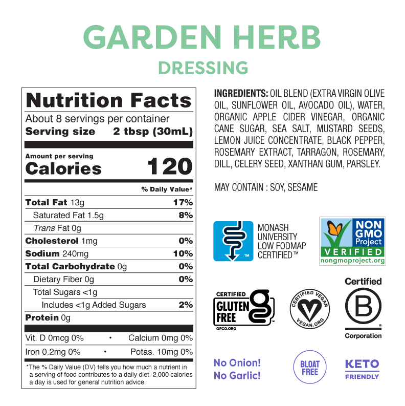 Low Fodmap Garden Herb Salad Dressing Fody Food Co Fody Food Co Usa